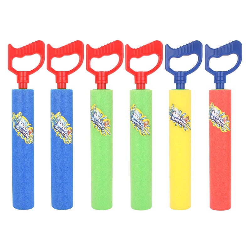 Fun-Here Water Guns Shooter 6 Pack, Super Foam Soakers Blaster Squirt Guns, Pool Noodles Toy with Plastic Handle Summer Swimming Beach Garden Fighting Game,Outdoor Toys for Kids Boys Girls Adults - Image 4